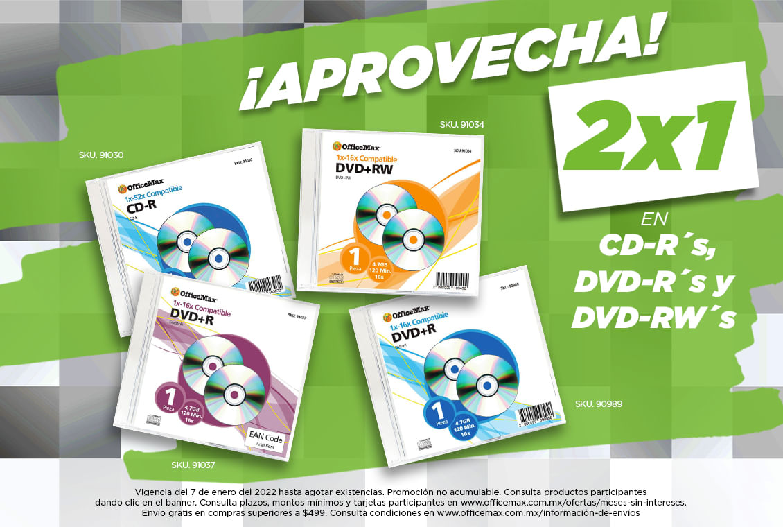 2x1 en Discos CD y DVD